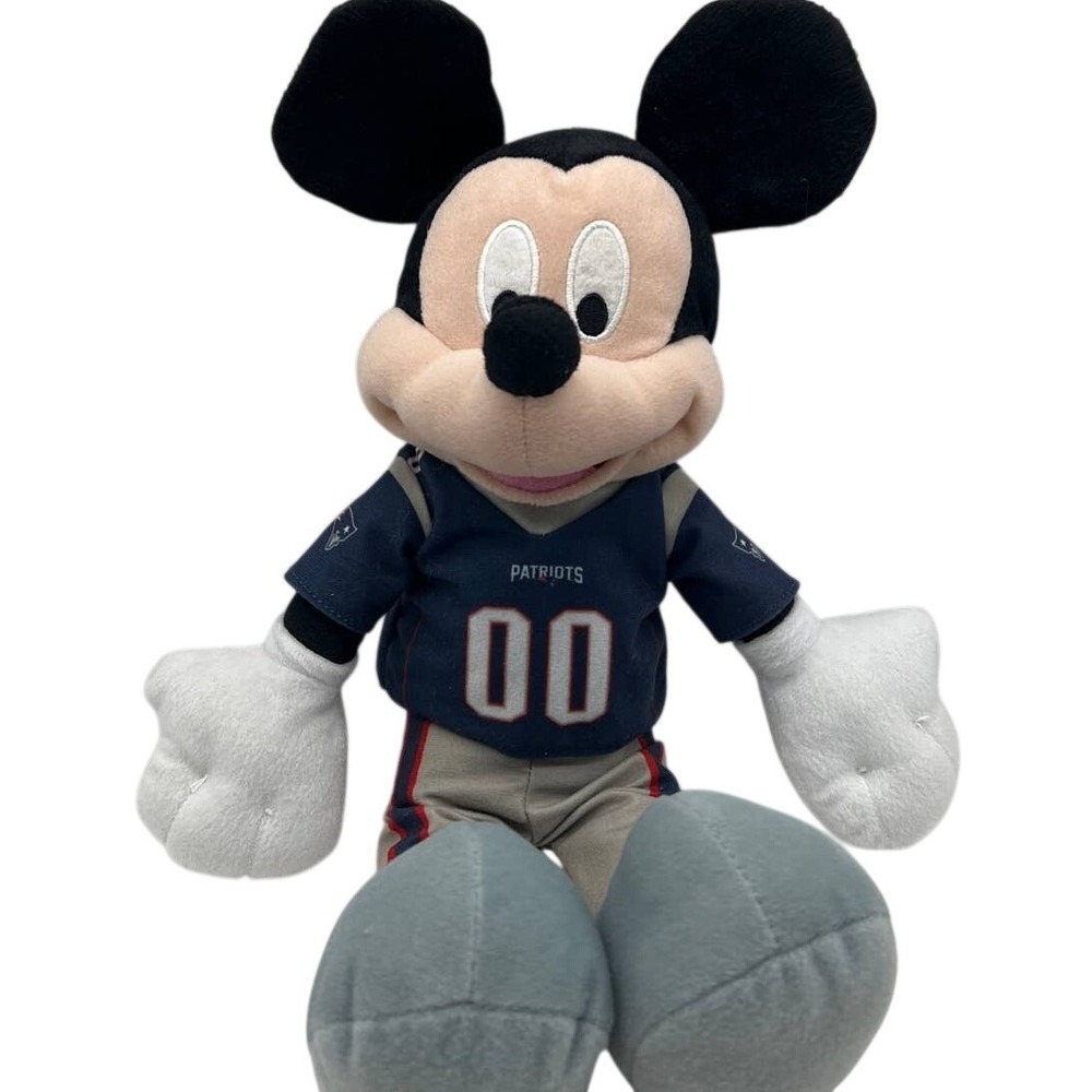 Disney Mickey Mouse New England Patriots NFL Football Plush Stuffed Animal Toy